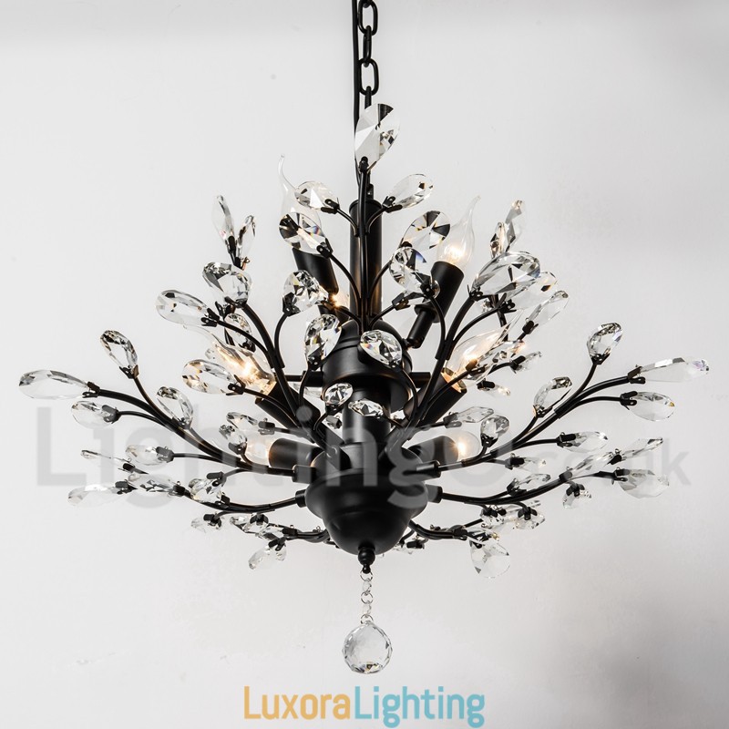Designer Touch Decorative Crystal Iron Painting Chandelier with Crystal Modern Lighting Lamp