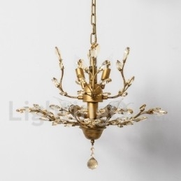 Designer Touch Decorative Crystal Iron Painting Chandelier with Crystal Modern Lighting Lamp