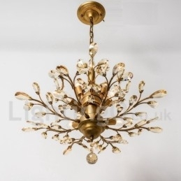 Designer Touch Decorative Crystal Iron Painting Chandelier with Crystal Modern Lighting Lamp