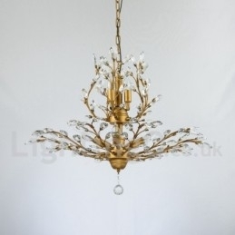 Designer Touch Decorative Crystal Iron Painting Chandelier with Crystal Modern Lighting Lamp
