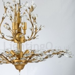 Designer Touch Decorative Crystal Iron Painting Chandelier with Crystal Modern Lighting Lamp