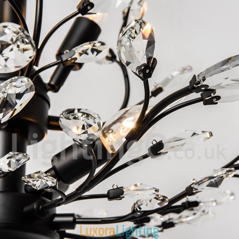 Designer Touch Decorative Crystal Iron Painting Chandelier with Crystal Modern Lighting Lamp