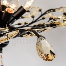 Designer Touch Decorative Crystal Iron Painting Chandelier with Crystal Modern Lighting Lamp