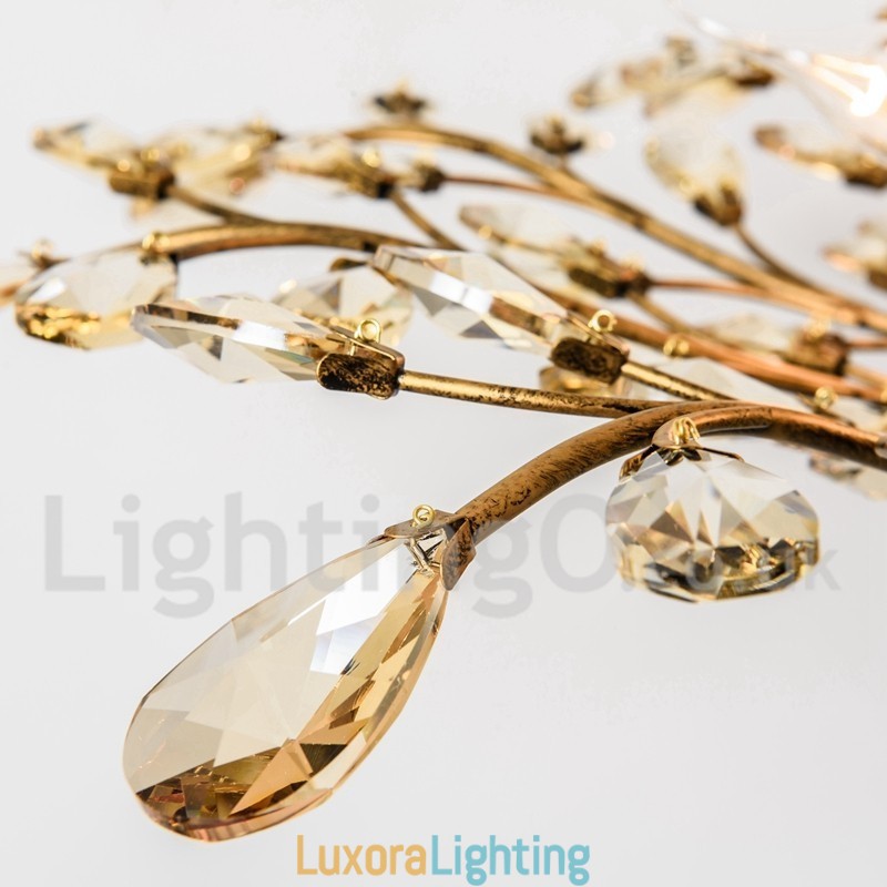 Designer Touch Decorative Crystal Iron Painting Chandelier with Crystal Modern Lighting Lamp