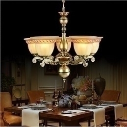 Designer Touch Decorative Chandelier Five Lights Bronze European Retro Classic