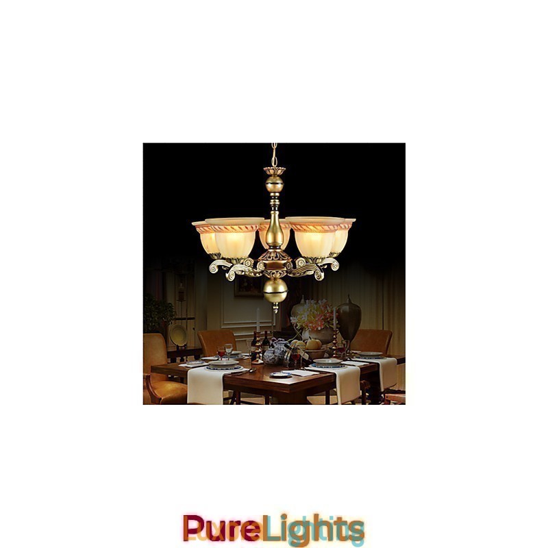 Designer Touch Decorative Chandelier Five Lights Bronze European Retro Classic