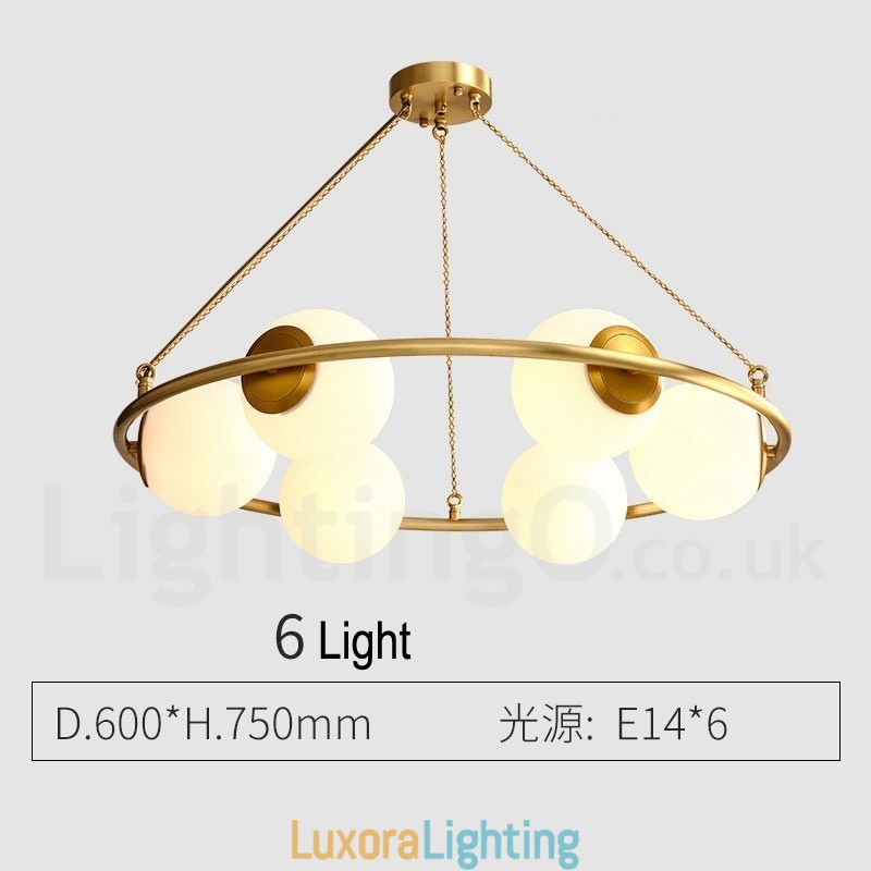 Designer Touch Decorative Pure Brass Bean Style Rustic Lodge Round Chandelier with White Shades