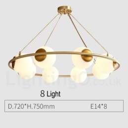 Designer Touch Decorative Pure Brass Bean Style Rustic Lodge Round Chandelier with White Shades