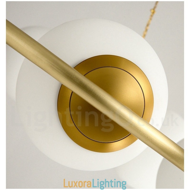 Designer Touch Decorative Pure Brass Bean Style Rustic Lodge Round Chandelier with White Shades