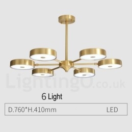 Designer Touch Decorative Pure Brass Rustic Lodge Rotatable Chandelier with Acrylic Shades