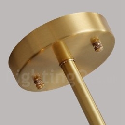 Designer Touch Decorative Pure Brass Rustic Lodge Rotatable Chandelier with Acrylic Shades