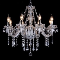 Designer Touch Decorative Clear Candle Large K9 Crystal Chandelier with Shades