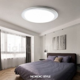 Designer Touch Decorative 4CM Thick Super Thin Dimmable Modern Contemporary Nordic Style Flush Mount Ceiling Lights with Acrylic Shade with Remote Control Also Can Be Used As Wall Light
