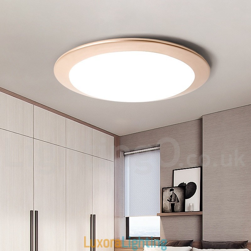 Designer Touch Decorative 4CM Thick Super Thin Dimmable Modern Contemporary Nordic Style Flush Mount Ceiling Lights with Acrylic Shade with Remote Control Also Can Be Used As Wall Light