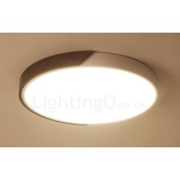 Designer Touch Decorative Retro Walnut Colour Wood Ultra Thin Round Dimmable Flush Mount Ceiling Lights with Acrylic Shade Also Can Be Used As Wall Light