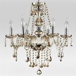Designer Touch Decorative 6 light The style of palace Glass Chandelier With Candle Bulb