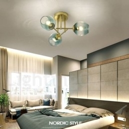 Designer Touch Decorative 3 Light Rustic Lodge Stainless Steel Chandelier with Clear or Blue Glass Shades