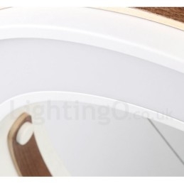 Designer Touch Decorative Multi Wood Colours Ring Modern Contemporary Pendant Light with Acrylic Shade