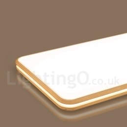 Designer Touch Decorative Dimmable Rectangle Wooden with Lens Modern Contemporary Nordic Style Flush Mount Wood Ceiling Light with Acrylic Shade and Remote Control Also Can Be Used As Wall Light