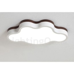 Designer Touch Decorative Retro Wooden Steel Flush Wood Light Kids Ceiling Light