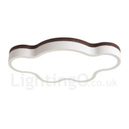 Designer Touch Decorative Retro Wooden Steel Flush Wood Light Kids Ceiling Light