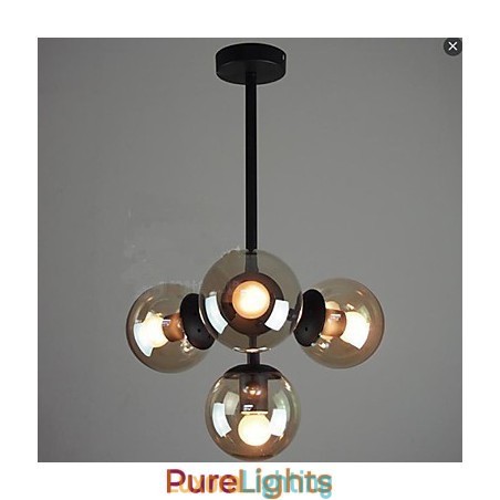 Designer Touch Decorative Glass Ball Iron Beanstalk Molecular Ceiling Lamps