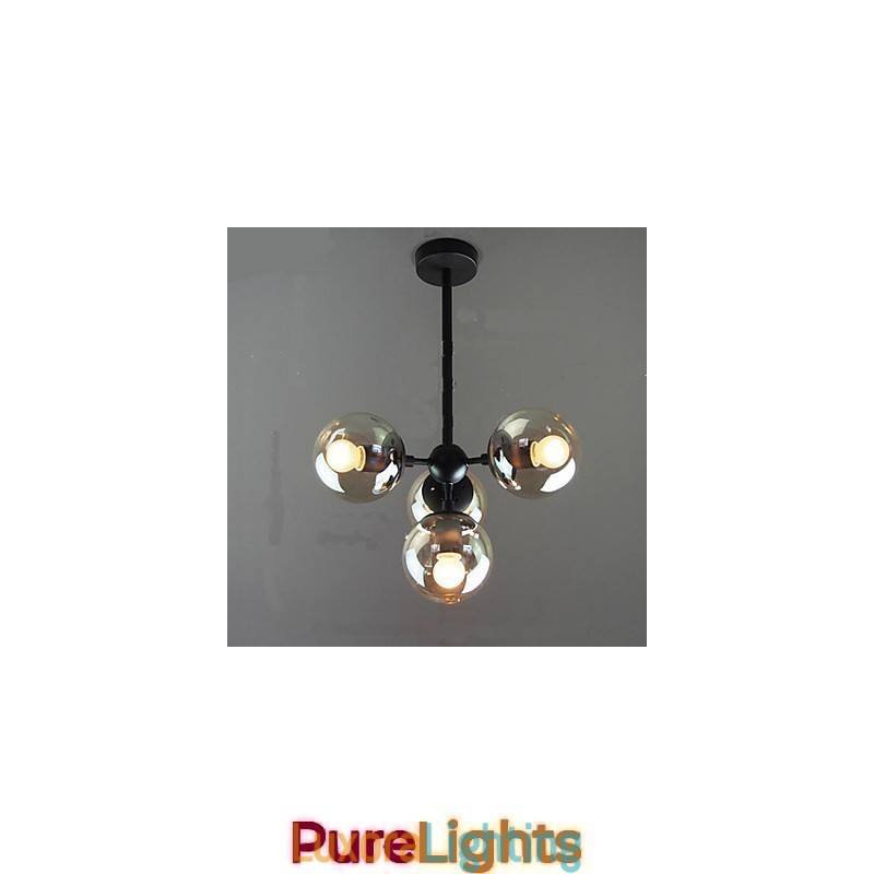 Designer Touch Decorative Glass Ball Iron Beanstalk Molecular Ceiling Lamps