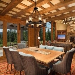 Designer Touch Decorative 6 Light Ring Vintage Wooden Chandelier Industrial Wind Loft Wood Linear Pendant Lighting