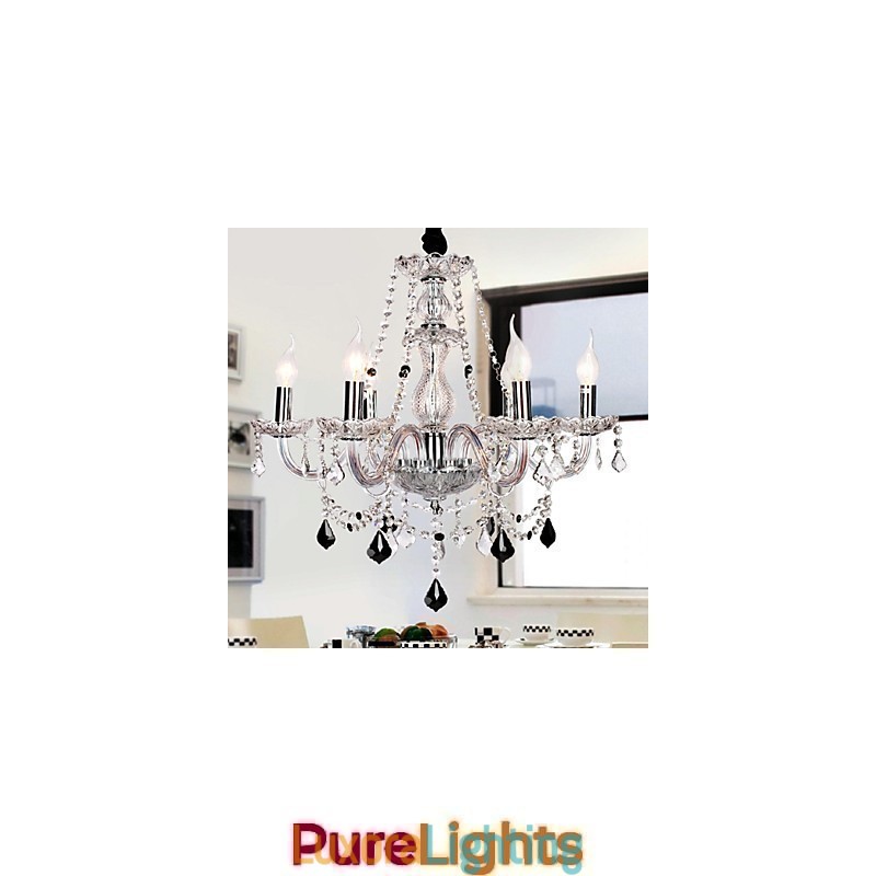 Designer Touch Decorative Candle Featured Luxury 6 Lights Chandelier