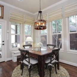 Designer Touch Decorative 3 Light Drum Vintage Wooden Chandelier Industrial Wind Loft Wood Linear Pendant Lighting