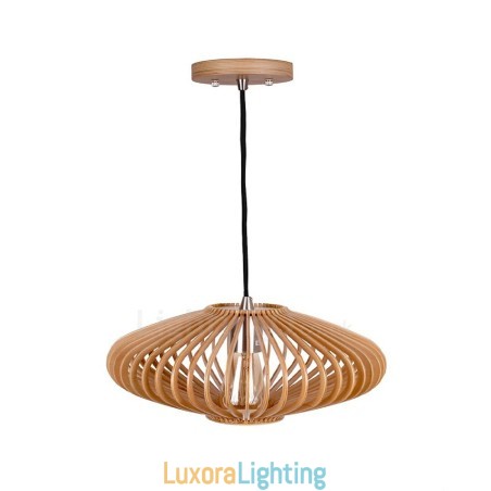 Designer Touch Decorative 1 Light Lantern Vintage Wooden Chandelier Industrial Wind Loft Wood Linear Pendant Lighting