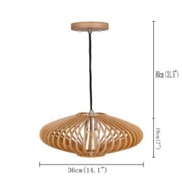 Designer Touch Decorative 1 Light Lantern Vintage Wooden Chandelier Industrial Wind Loft Wood Linear Pendant Lighting