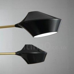 Designer Touch Decorative 2 Tiers Multi Colours Linear Retro Chandelier 6 Light with Acrylic Shades Outdoors Garage