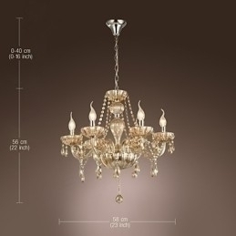 Designer Touch Decorative Traditional Classic Crystal Electroplated Glass Chandelier
