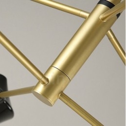 Designer Touch Decorative Two Tiers Multi Colours Linear Retro Chandelier 8 Light with Acrylic Shades Outdoors Garage