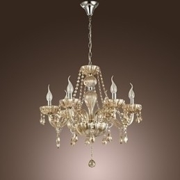 Designer Touch Decorative Traditional Classic Crystal Electroplated Glass Chandelier