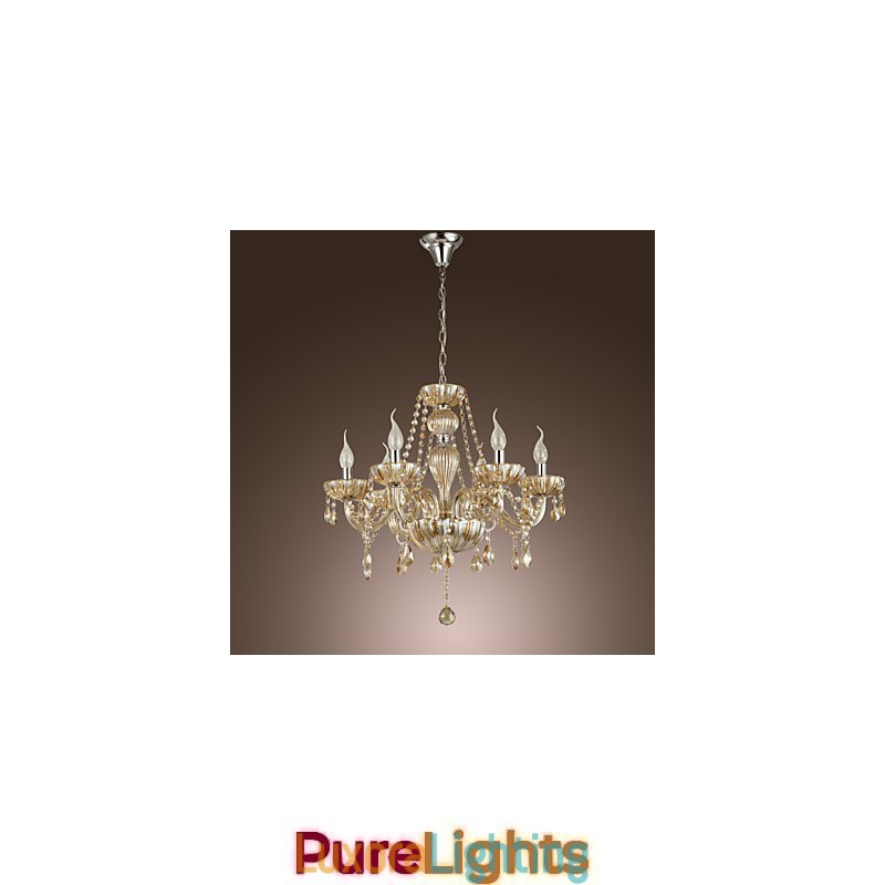 Designer Touch Decorative Traditional Classic Crystal Electroplated Glass Chandelier