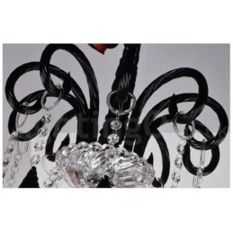 Designer Touch Decorative Black Crystal Candle Chandelier