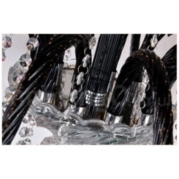 Designer Touch Decorative Black Crystal Candle Chandelier