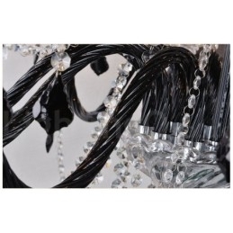 Designer Touch Decorative Black Crystal Candle Chandelier