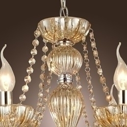 Designer Touch Decorative Traditional Classic Crystal Electroplated Glass Chandelier