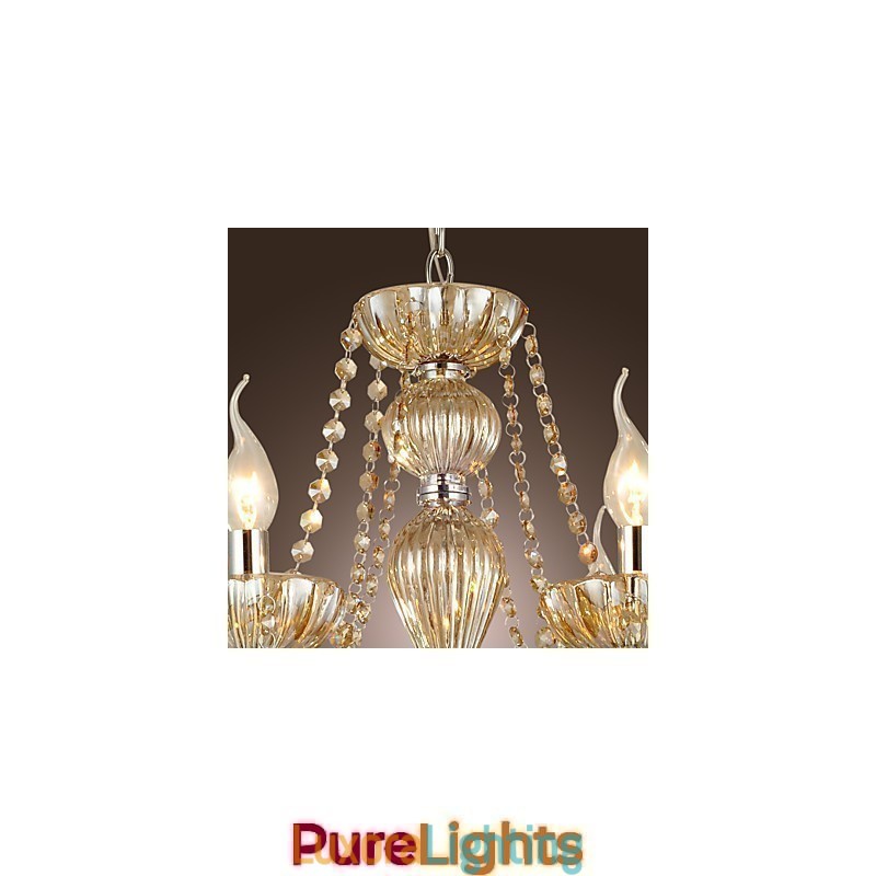 Designer Touch Decorative Traditional Classic Crystal Electroplated Glass Chandelier