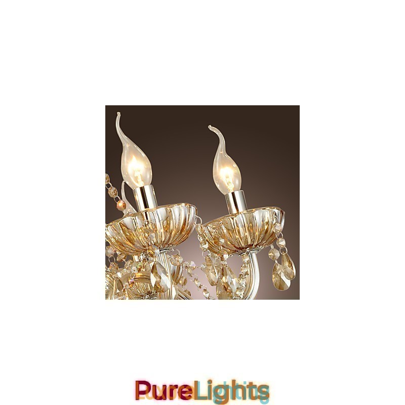 Designer Touch Decorative Traditional Classic Crystal Electroplated Glass Chandelier