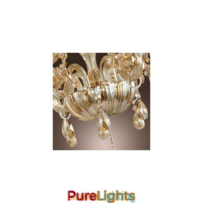 Designer Touch Decorative Traditional Classic Crystal Electroplated Glass Chandelier