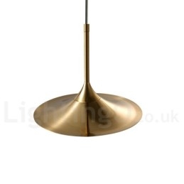 Designer Touch Decorative 1 Light Industrial Style Gold Mini Style Electroplated Painted Finish Pendant Light with Glass Shade