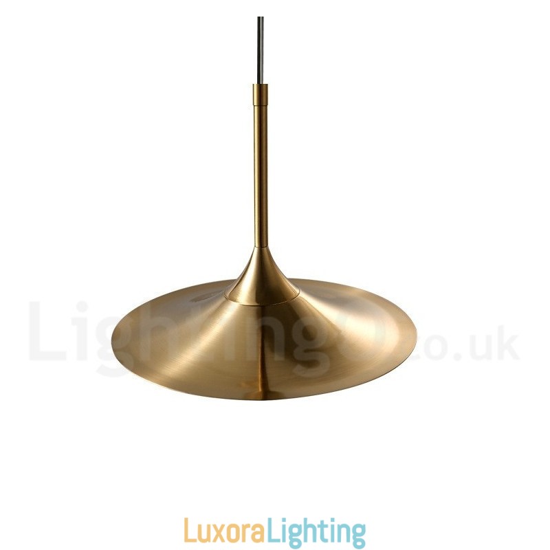 Designer Touch Decorative 1 Light Industrial Style Gold Mini Style Electroplated Painted Finish Pendant Light with Glass Shade