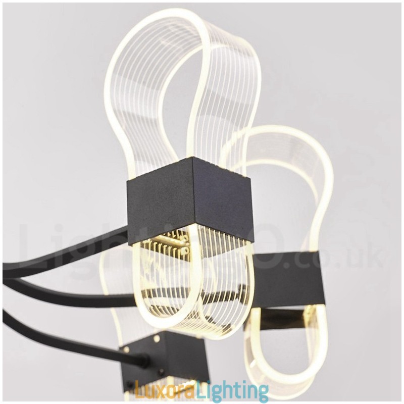 Designer Touch Decorative 6 Light Nordic Post Modern Design Chandelier with Acrylic Shades