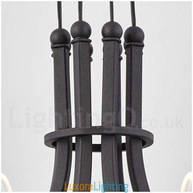 Designer Touch Decorative 6 Light Nordic Post Modern Design Chandelier with Acrylic Shades