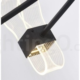 Designer Touch Decorative 8 Light Nordic Post Modern 2021 Design Chandelier with Acrylic Shades