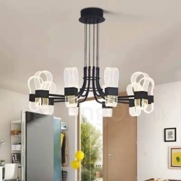 Designer Touch Decorative 10 Light Nordic Post Modern 2021 Design Chandelier with Acrylic Shades